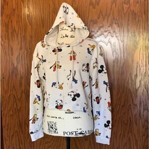 Disney Mickey and Friends Cropped Hoodie Sweater